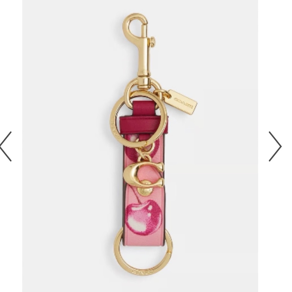 Coach Pink Cherry keychain